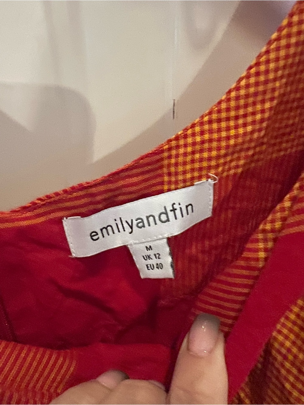 emilyandfin Red & Yellow Check  Dress